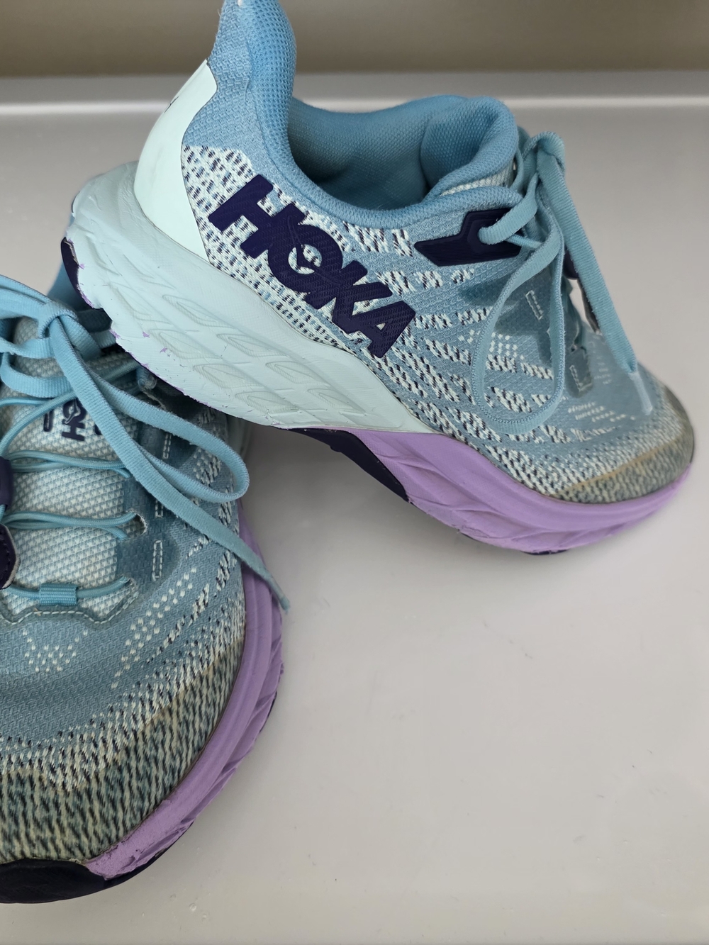 HOKA Kids' Speedgoat 5 Trail Running Shoe - Aqua/Teal